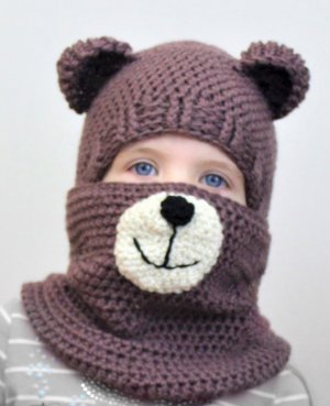 Blair Bear SET (HAT+COWL) - Crochet Pattern