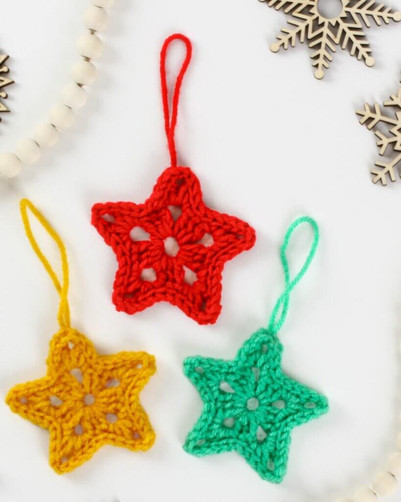 10 Minutes Christmas Stars - Crochet pattern - The Easy Design